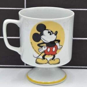 1970s Walt Disney Productions Mickey Mouse Pedestal Footed Mug with Handle